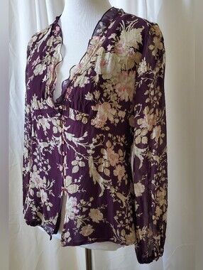 LAURA ASHLEY Silk Crepe Blouse